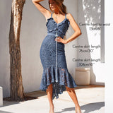 Leanne Lace Midi Dress - Navy