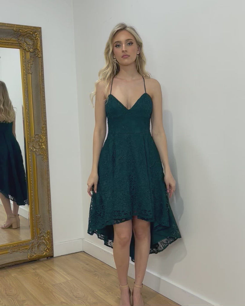 Marilyn Lace Dress - Emerald Green