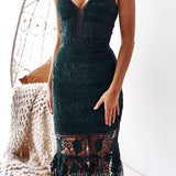 Estelle Lace Midi Dress - Emerald Green [PRE-ORDER] - Miss Runway Boutique