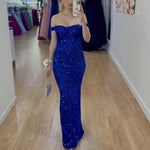 Valerie Sequin Gown - Blue