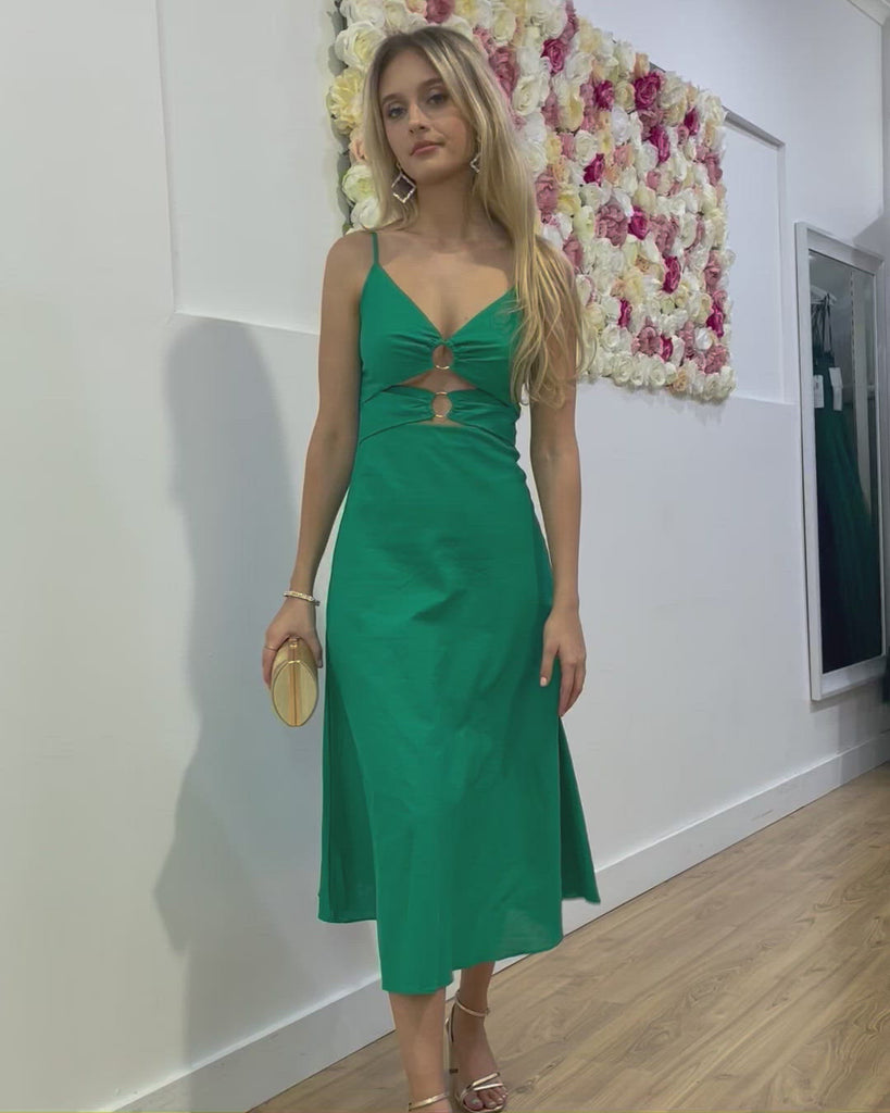 Giovanna Midi Dress - Green