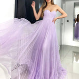Tasha Tulle Glitter Gown - Lilac