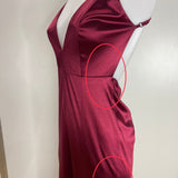 Kendall Split Formal Gown - Wine [SAMPLE]