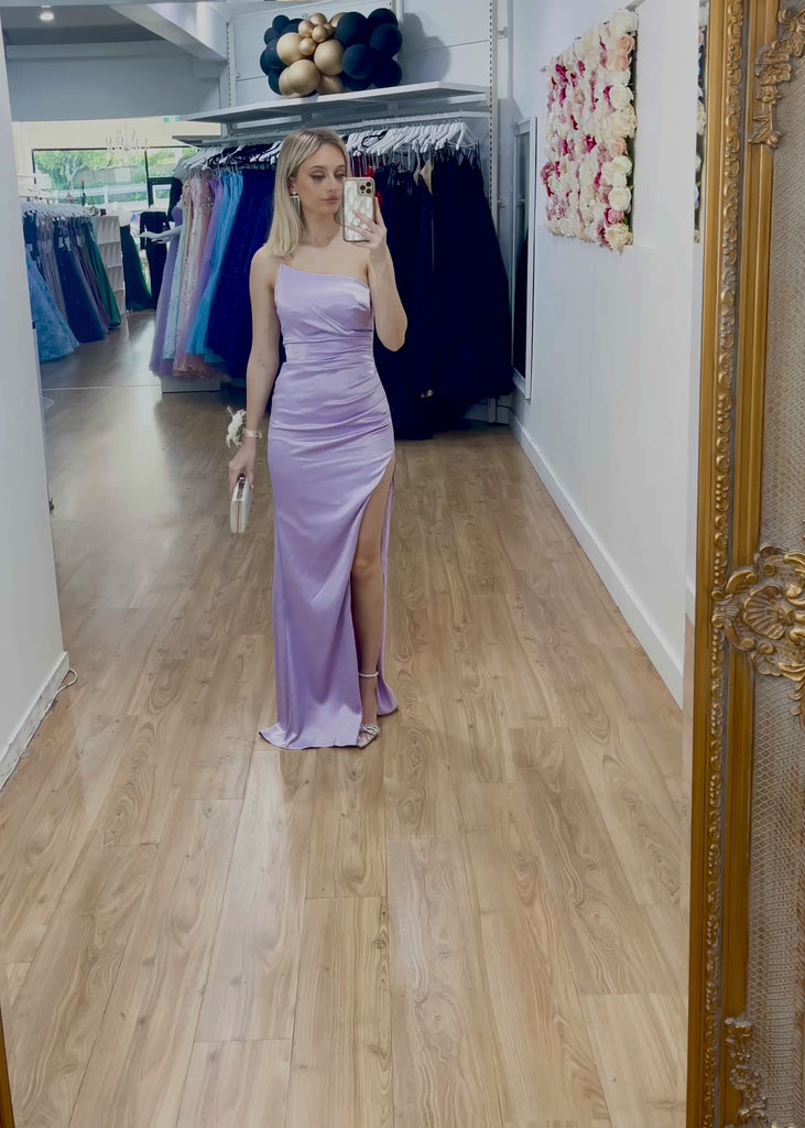 Taipei Satin Gown Lilac