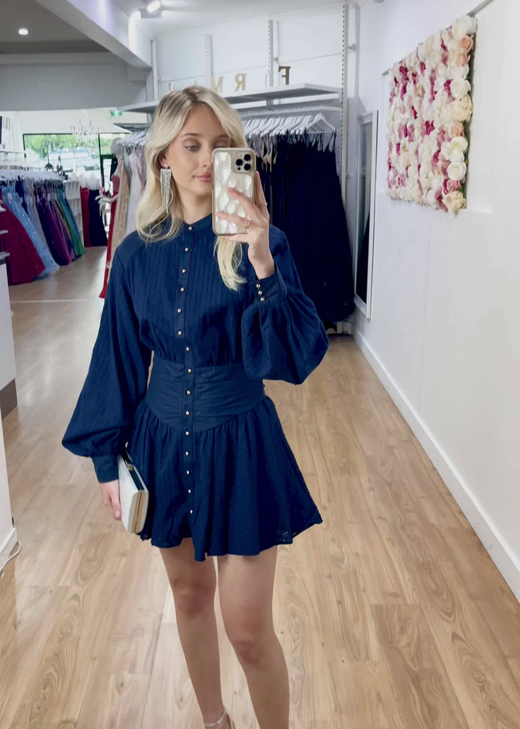 Florence Mini Dress - Navy