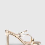 Kipper Block Mule Heels - Champagne Smooth