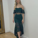 Celine Lace Set - Emerald Green