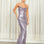 Stephanie Sequin Gown - Lilac/Grey