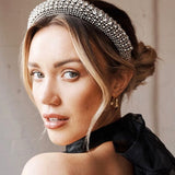 Jodie Beaded Embellished Headband - Silver