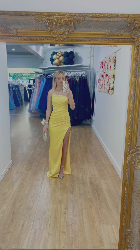 Taipei Satin Gown Yellow