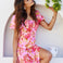 Yokana Midi Dress - Pink Floral