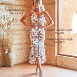 Lyanna Floral Midi Dress - White