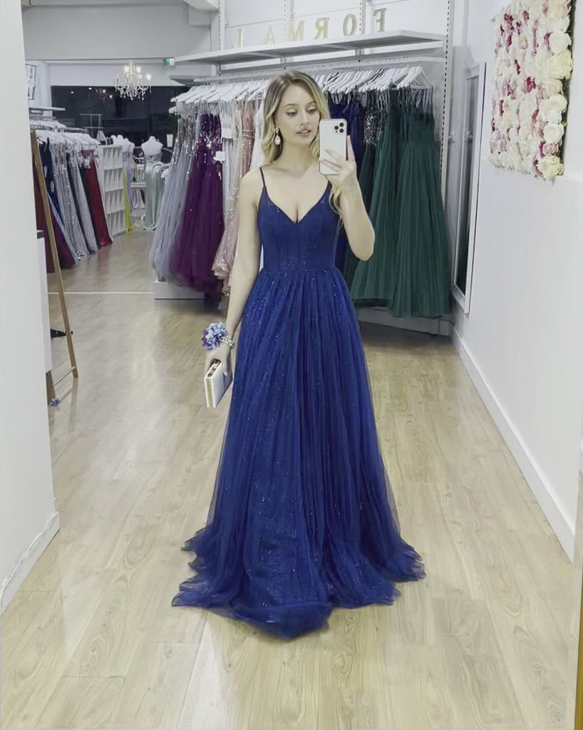 Masha Tulle Glitter Gown - Navy *[EXCLUSIVE]