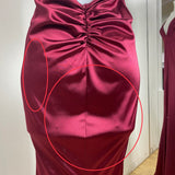 Kendall Split Formal Gown - Wine [SAMPLE]