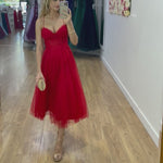 Carrie Midi Dress - Red