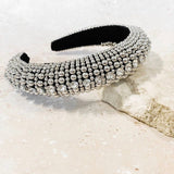 Jodie Beaded Embellished Headband - Silver