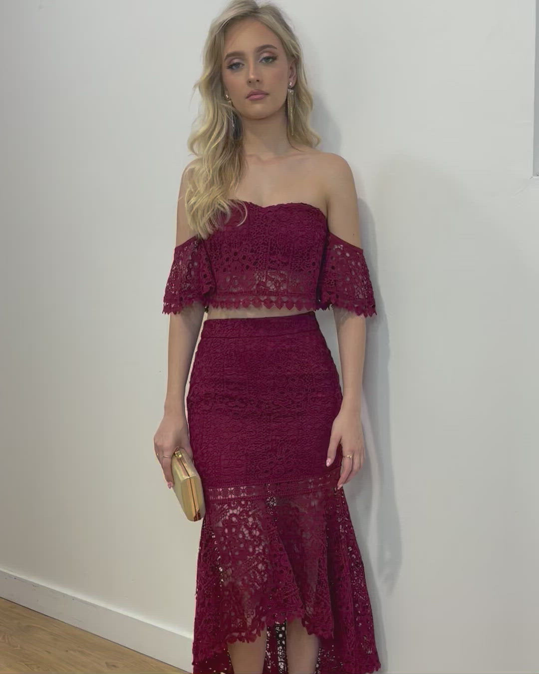 Celine Lace Set - Wine