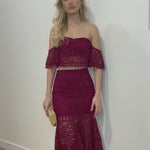 Celine Lace Set - Wine