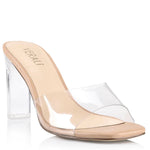 Kiah Mule Heels - Nude Smooth