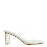Aena Clear Heels - White