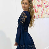 Alyse Lace Dress - Navy