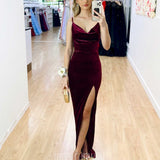Andrea Velvet Gown Deep Berry