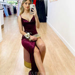 Andrea Velvet Gown Deep Berry