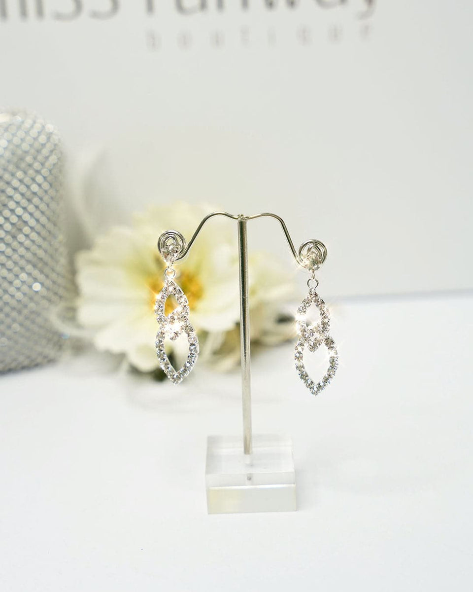 Buy Ana Diamond Earrings Silver Online | Miss Runway Boutique