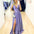 Ava Glitter Gown - Violet