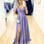 Ava Glitter Gown - Violet