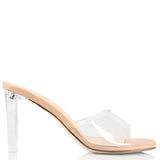 Kiah Mule Heels - Nude Smooth