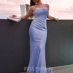 Bailey Glitter Gown - Light Blue