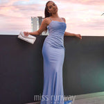 Bailey Glitter Gown - Light Blue