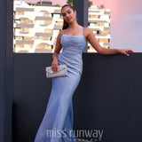 Bailey Glitter Gown - Light Blue