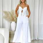 Belinda Linen Jumpsuit - White