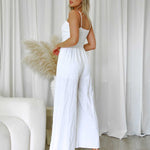 Belinda Linen Jumpsuit - White