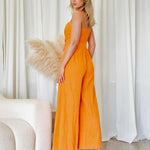 Belinda Linen Jumpsuit - Orange