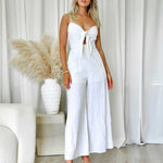Belinda Linen Jumpsuit - White