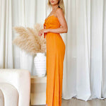 Belinda Linen Jumpsuit - Orange