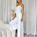 Belinda Linen Jumpsuit - White