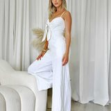 Belinda Linen Jumpsuit - White