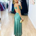 Billie Satin Midi Dress - Sage