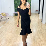 Brienne Midi Dress - Black