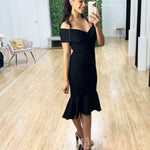 Brienne Midi Dress - Black