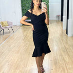 Brienne Midi Dress - Black