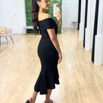 Brienne Midi Dress - Black