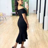 Brienne Midi Dress - Black