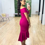 Brienne Midi Dress - Fuchsia