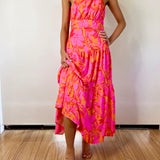 Siena Floral Maxi Dress - Hot Print