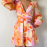 Rhea Mini Dress - White Print